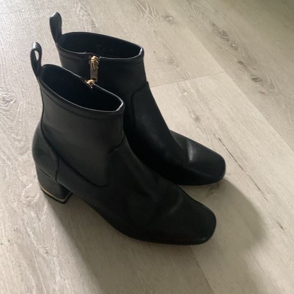 Coach Black Womens Nala Bootie size 7 chunky heel logo - Picture 3 of 10